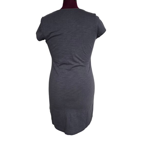 Women's Banana Republic Slate Blue Cut-Out Collar Shirt Dress | Size Medium - Picture 2 of 9